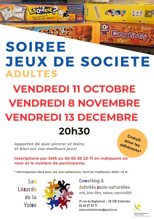 Soirée Jeux de Société Adultes