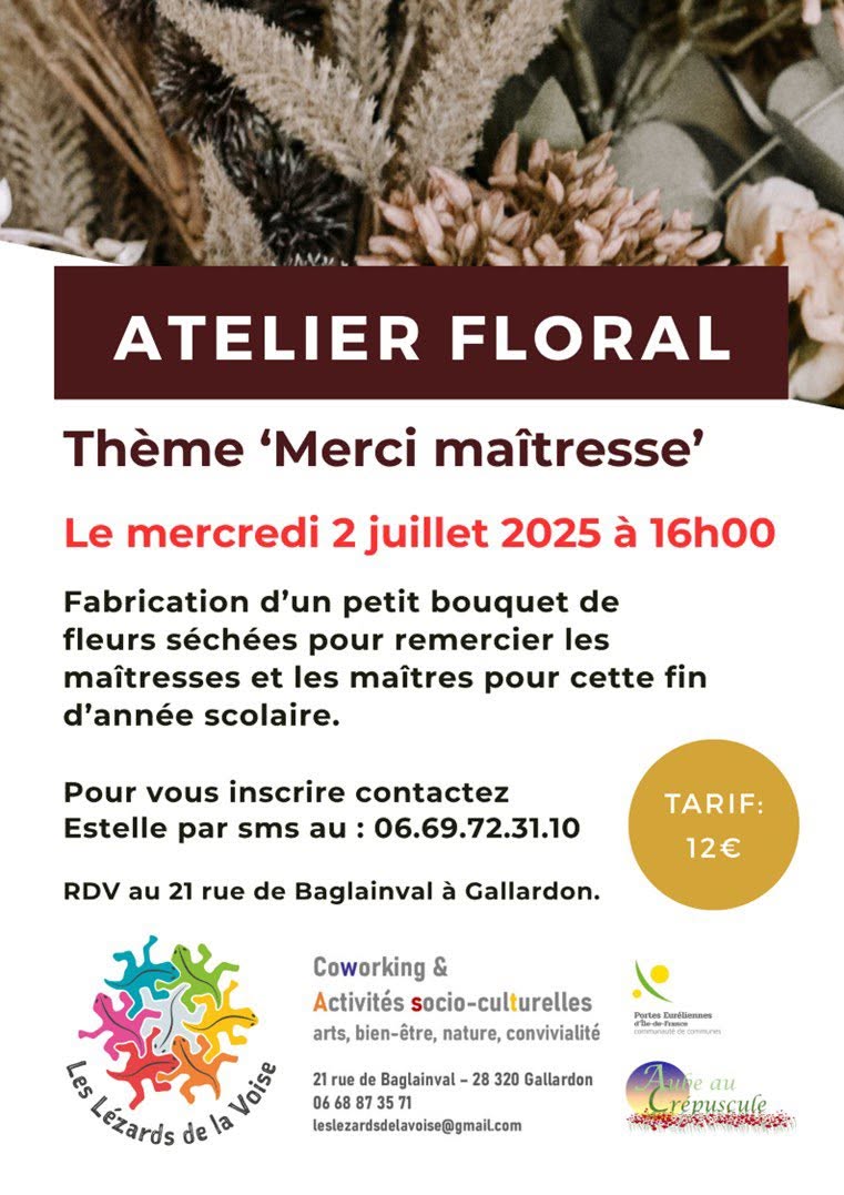 Atelier Floral « Merci Maîtresse »